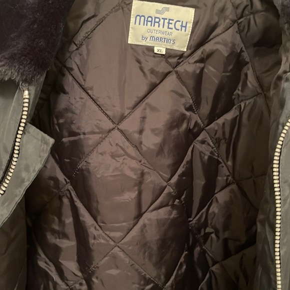 Martin’s Flight Jacket Navy‎ Blue Nylon Faux Fur collar, Full Zip, men’s Sz XL - Picture 15 of 16